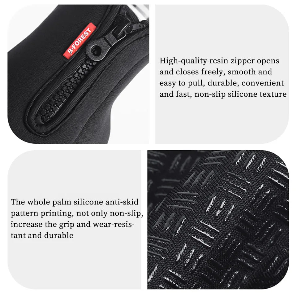 Winter Touchscreen Thermal Cycling Gloves – Full Finger, Waterproof, Windproof for Outdoor Sports
