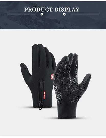 Winter Touchscreen Thermal Cycling Gloves – Full Finger, Waterproof, Windproof for Outdoor Sports