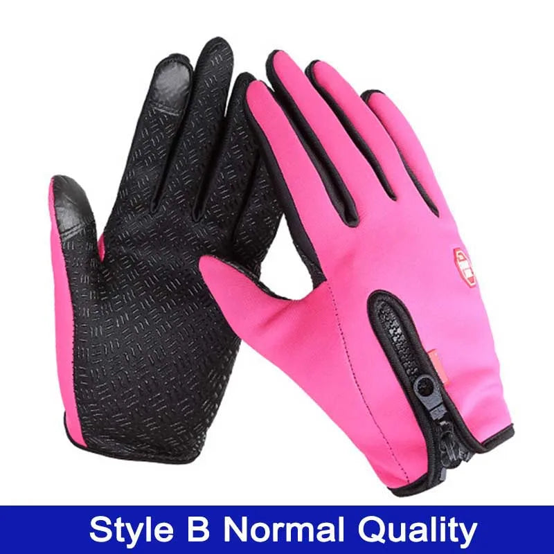 Winter Touchscreen Thermal Cycling Gloves – Full Finger, Waterproof, Windproof for Outdoor Sports
