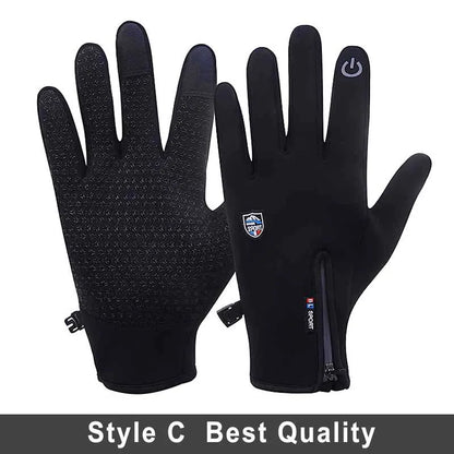 Winter Touchscreen Thermal Cycling Gloves – Full Finger, Waterproof, Windproof for Outdoor Sports