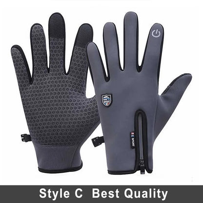 Winter Touchscreen Thermal Cycling Gloves – Full Finger, Waterproof, Windproof for Outdoor Sports