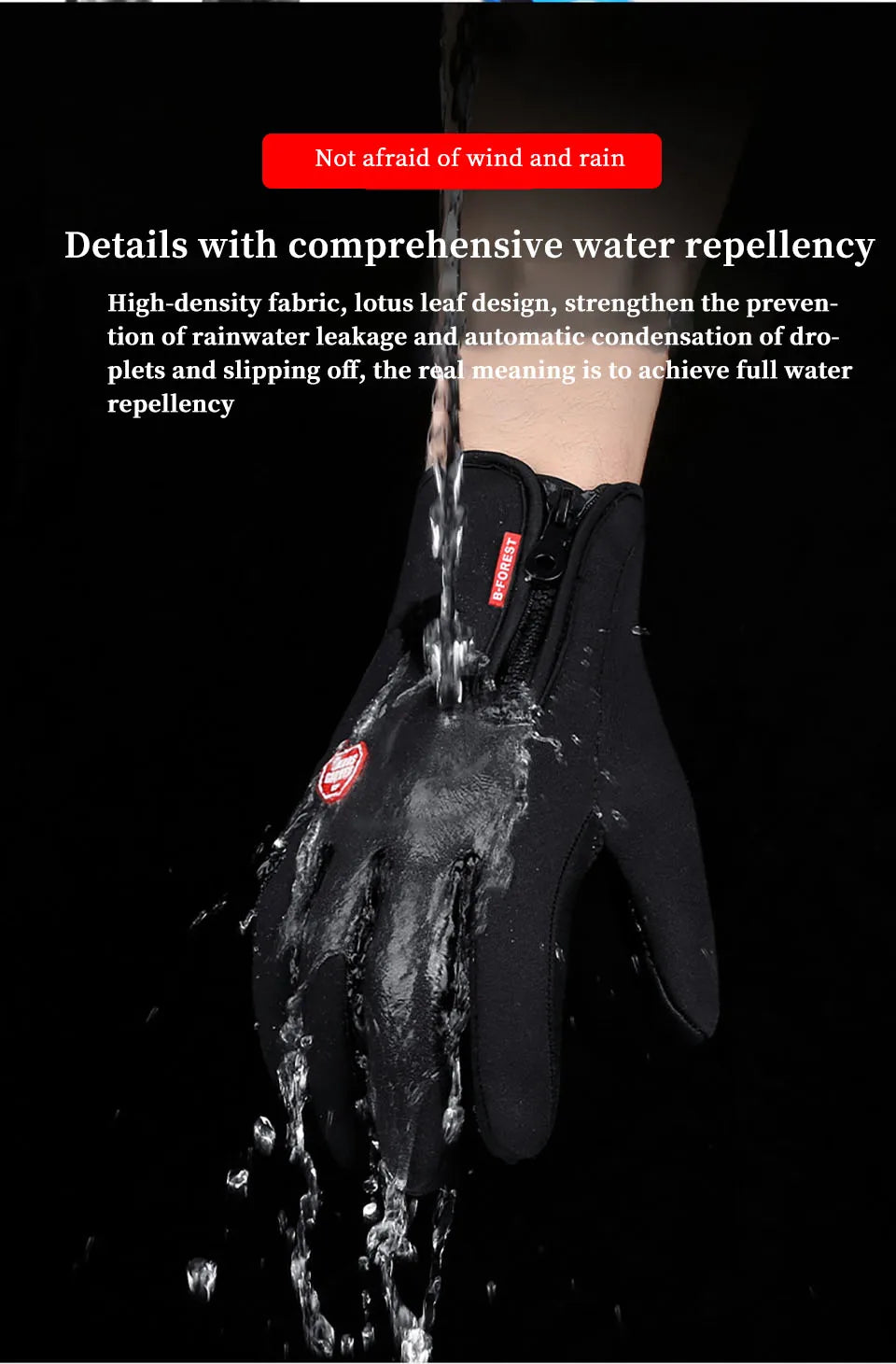 Winter Touchscreen Thermal Cycling Gloves – Full Finger, Waterproof, Windproof for Outdoor Sports