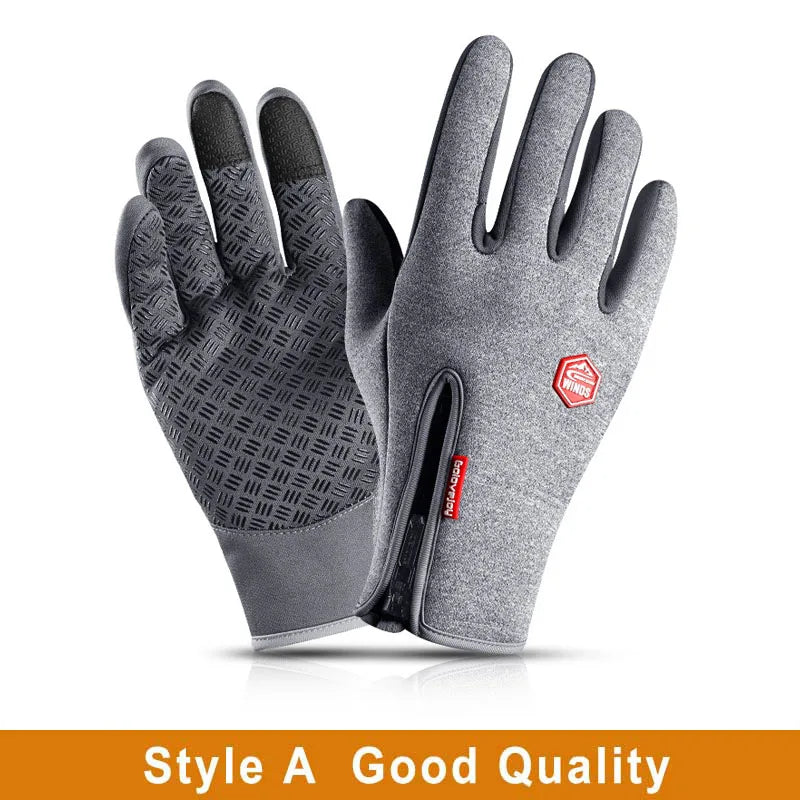 Winter Touchscreen Thermal Cycling Gloves – Full Finger, Waterproof, Windproof for Outdoor Sports