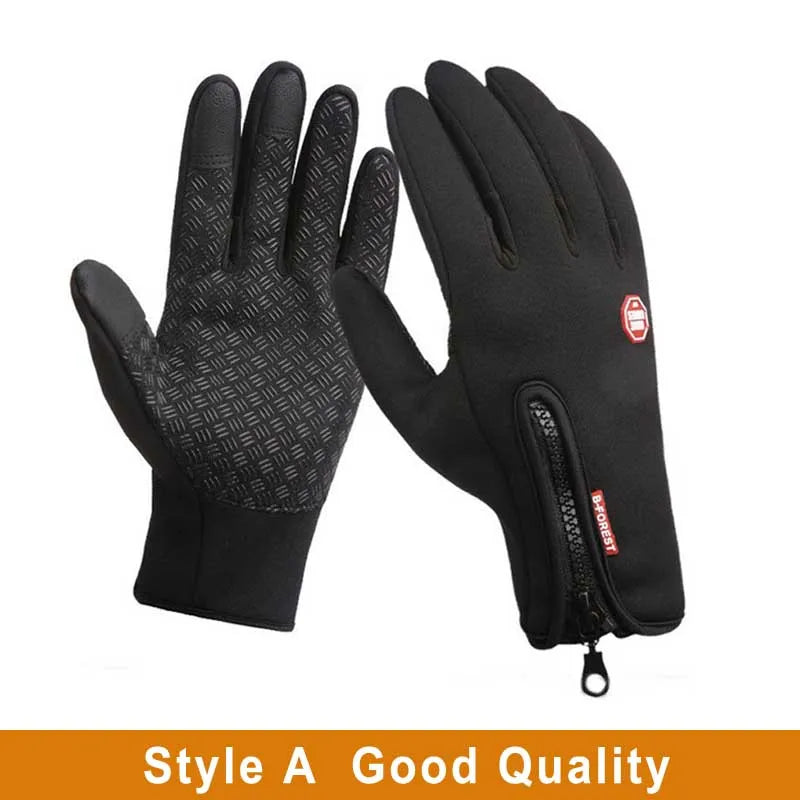 Winter Touchscreen Thermal Cycling Gloves – Full Finger, Waterproof, Windproof for Outdoor Sports