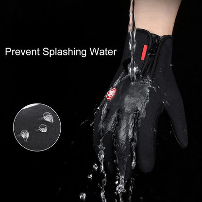 Winter Touchscreen Thermal Cycling Gloves – Full Finger, Waterproof, Windproof for Outdoor Sports