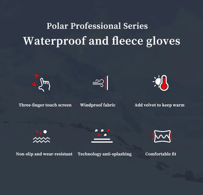 Winter Touchscreen Thermal Cycling Gloves – Full Finger, Waterproof, Windproof for Outdoor Sports