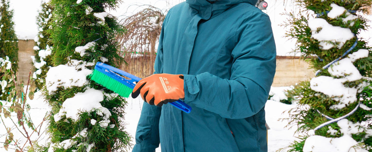 HANDLANDY Waterproof Cold-Weather Work Gloves – Fully Rubber-Coated, Warm Lining, Winter Outdoor Work Protection