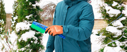 HANDLANDY Waterproof Cold-Weather Work Gloves – Fully Rubber-Coated, Warm Lining, Winter Outdoor Work Protection