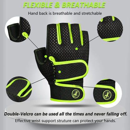 Breathable Gym Gloves – Non-Slip Grip & Wrist Support
