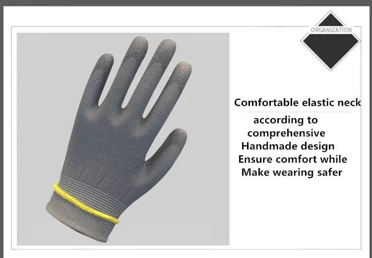 10/20 Pairs Polyurethane Work Safety Gloves – Comfortable, Durable, Non-Slip Grip