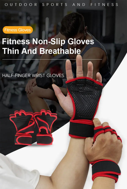 Weightlifting Gloves with wrist Support-anti-slip & breathable