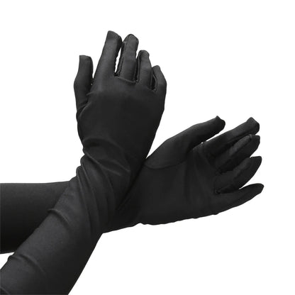 Elegant Women’s Long Opera Gloves – Elbow-Length Finger Protection