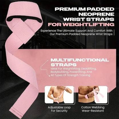 Weightlifting Wrist Straps – Adjustable Support for Gym, Fitness & Strength Training