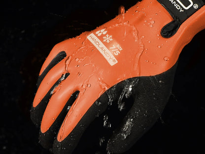 HANDLANDY Waterproof Cold-Weather Work Gloves – Fully Rubber-Coated, Warm Lining, Winter Outdoor Work Protection