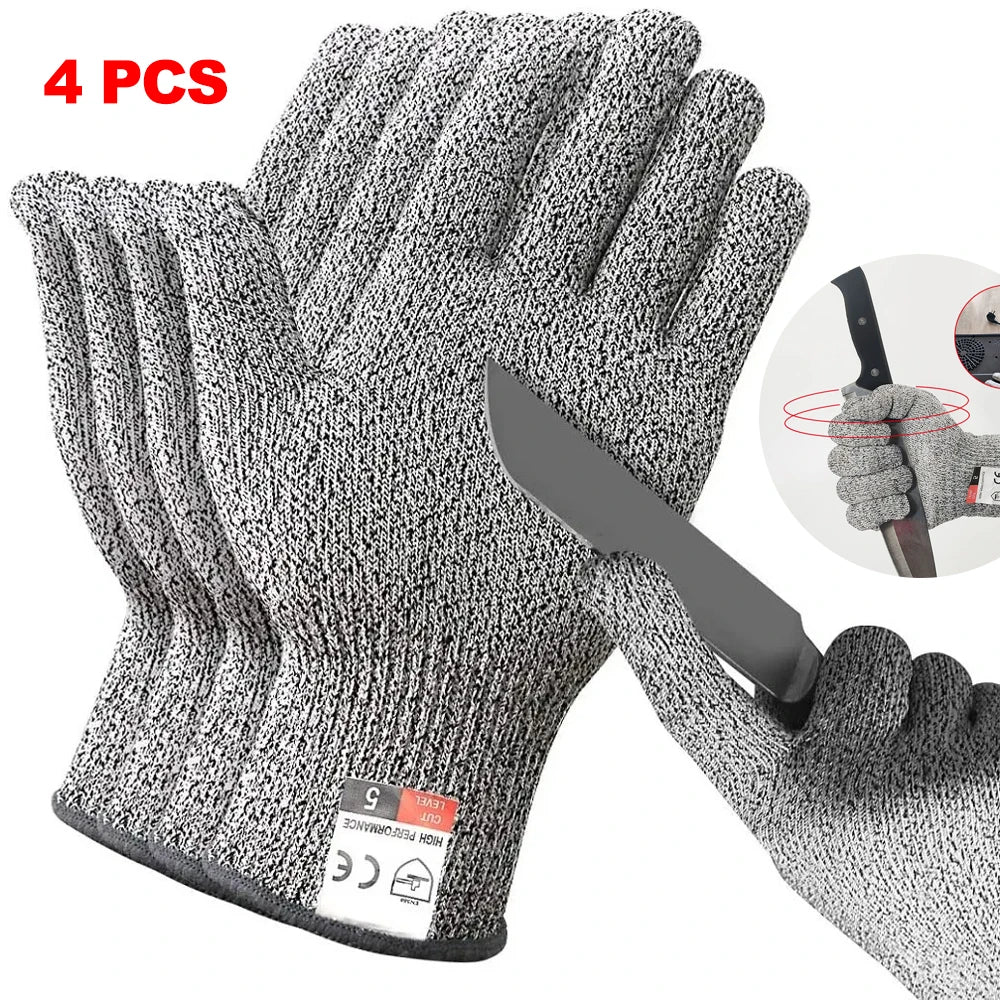 HPPE Level 5 Safety Anti-Cut Gloves | Industrial, Kitchen, Gardening, Multi-Purpose