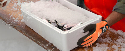 HANDLANDY Waterproof Cold-Weather Work Gloves – Fully Rubber-Coated, Warm Lining, Winter Outdoor Work Protection