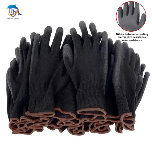 10/20 Pairs Polyurethane Work Safety Gloves – Comfortable, Durable, Non-Slip Grip