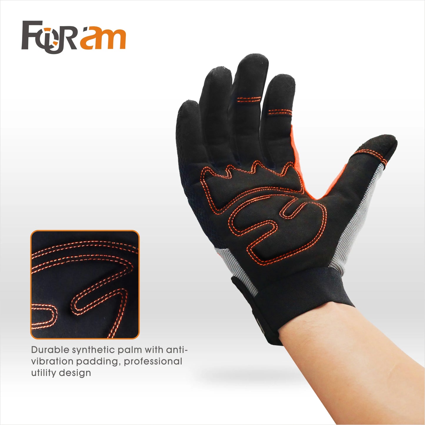 1 Pair High Dexterity Work Gloves for Men and Women | Touch Screen Compatible, Excellent Grip, Multipurpose Utility