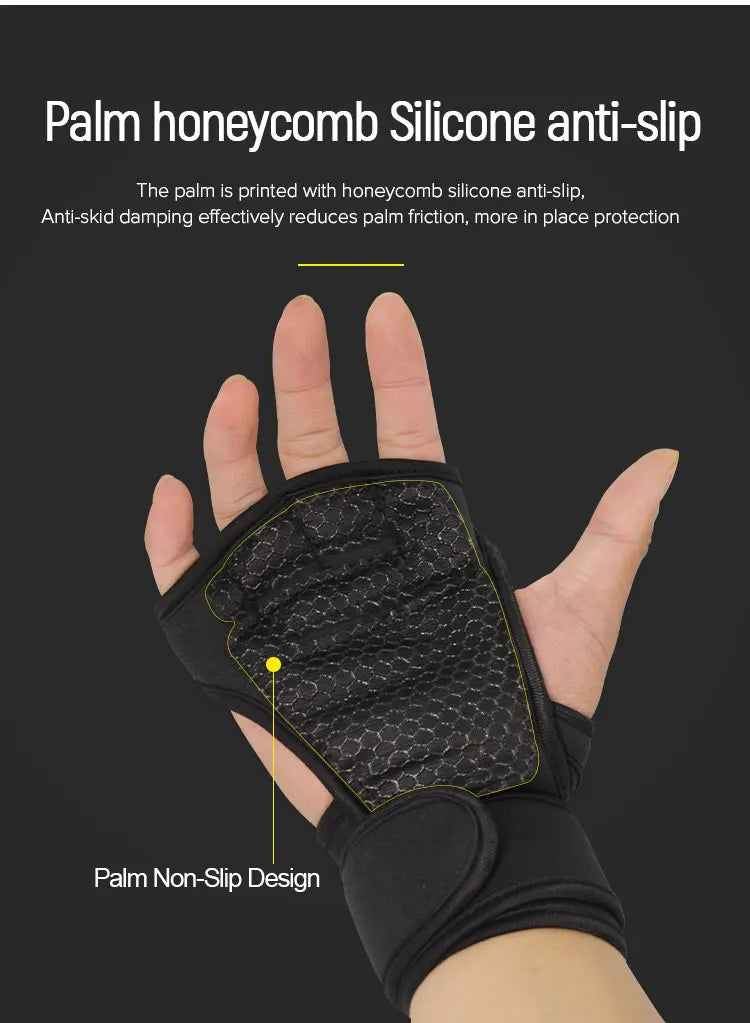 Weightlifting Gloves with wrist Support-anti-slip & breathable