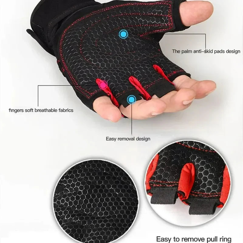 Premium Outdoor Workout Gloves – Wrist Support & Breathable Grip for Men and Women