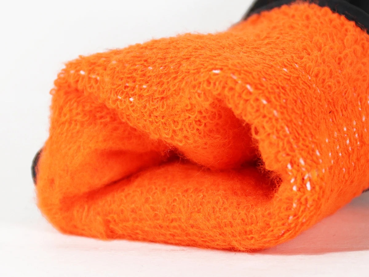 HANDLANDY Waterproof Cold-Weather Work Gloves – Fully Rubber-Coated, Warm Lining, Winter Outdoor Work Protection