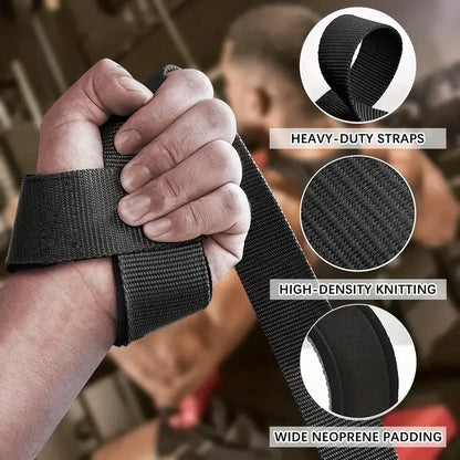 Weightlifting Wrist Straps – Adjustable Support for Gym, Fitness & Strength Training
