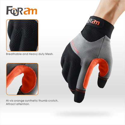 1 Pair High Dexterity Work Gloves for Men and Women | Touch Screen Compatible, Excellent Grip, Multipurpose Utility