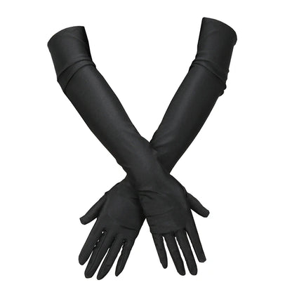 Elegant Women’s Long Opera Gloves – Elbow-Length Finger Protection